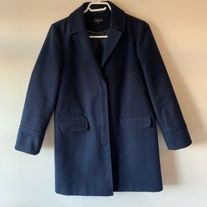 Topshop Navy Blue Coat